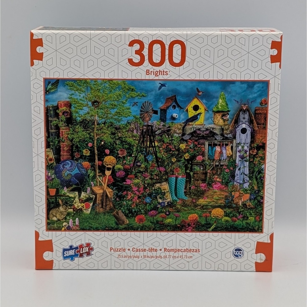 Sure-Lox Brights Summer Garden 300 Piece Jigsaw Puzzle Aimee Stewart Garden Art